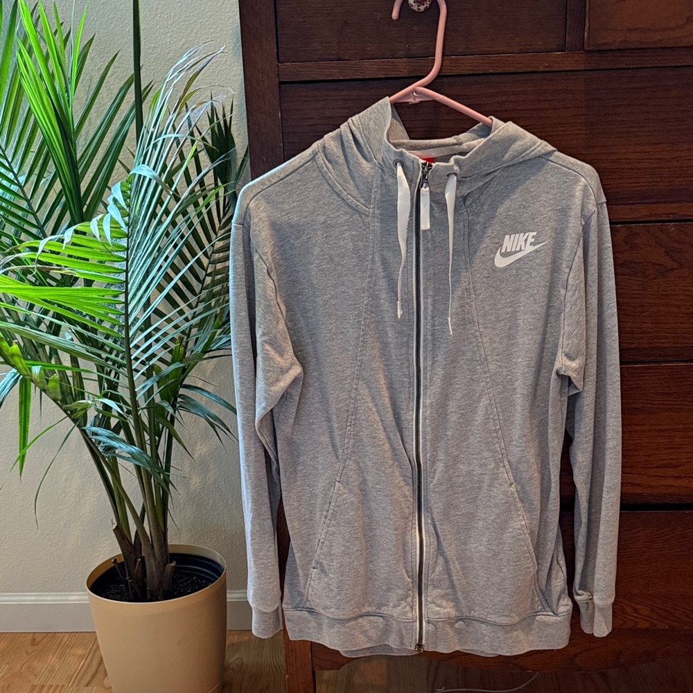 Nike Heather Gray Full-Zip Hoodie